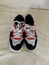 Nike Squash Trainers white Red Black Size 5 Very Good All Round Sports Shoe!