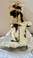 Vintage Mocatem Goat Hair Yeti Size 6 Boots Made In Canada 