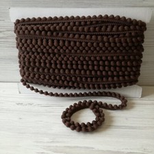 Brown POM POM Trim Quality Pompoms 10mm Bobbles 18mm Total Width Tape 304