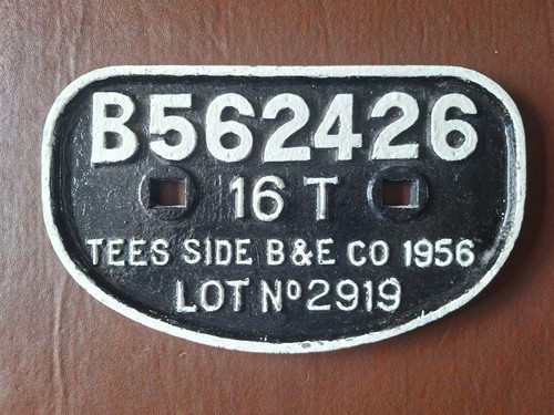 Railway builders plate - builders,