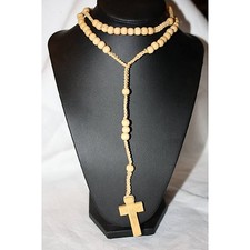 New Wooden Bead Crucifix