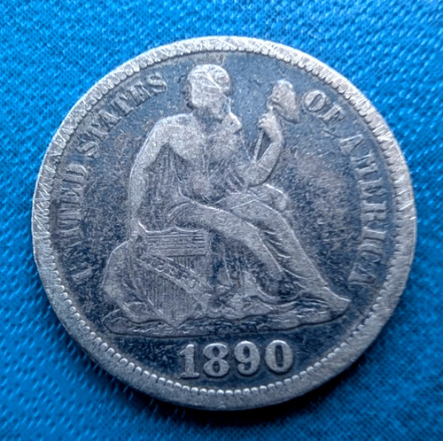 1890 usa seated liberty - s,