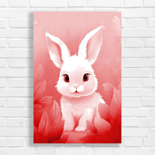 Adorable white rabbit red - adorable,