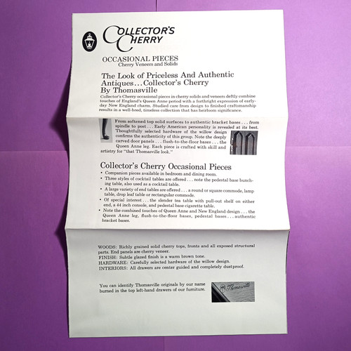 Thomasville collector cherry - collector's,