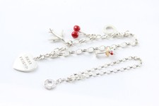 Thomas Sabo Sterling Silver Bracelets Charms Enamel Heart Cocktail x 2 (24g)