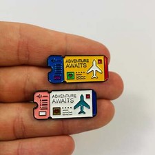 Airline Ticket Travel Pin Twin