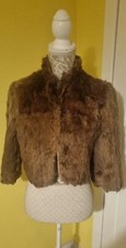 Vintage 1930/40s Fur Bolero/Shrug Style Fur Jacket Fit UK 8-10-12