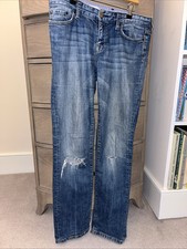 Gap 1969 real straight jeans Distressed Length 30” Waist 32” Ripped Knees