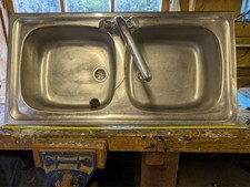 Double Sink Stainless steel including tap