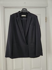 Ladies Whistles Black Jacket/Blazer Size 12 Lightweight Smart Piping Office/work