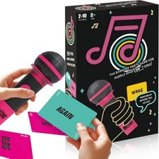 Grab The Mic Fun Music Card Game Family Karaoke Party Board Games 2-10 Players