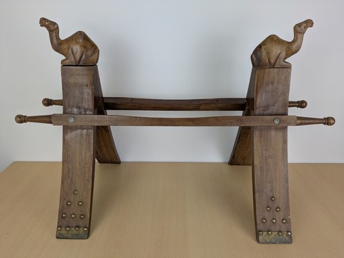 Vintage wooden camel stool - camel,
