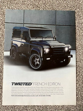 Collectable 2010's Magazine Advert Art Picture Twisted Land Rover Defender Ad