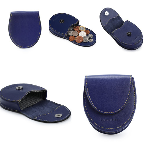 Real leather coin tray purse - leather,