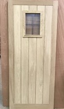 External Double Glazed Front Door Solid Oak Door Hardwood Leaded & Door Frame