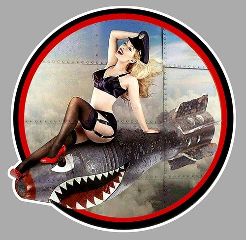 Sticker pinup bomb nose - bomb, art