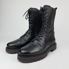 PS Poelman Unisex Black Commando Boots Size 40