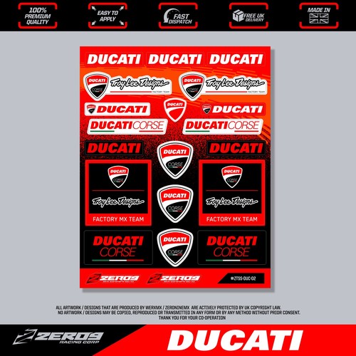 Ducati stickers motocross - ducati,