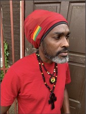 bright red Rasta Turban Rasta tam Turban Locsoc man turban red Rasta hat