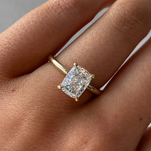 18k yellow gold ring - 18k, gia