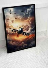 ARMY MILITARY AIRCRAFT JETS PLANES POSTER PRINT ART AI FANTASY SIZE A3 A4 A2 A1