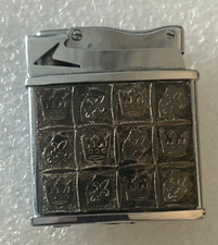 Vintage Congress Lighter - Fleur De Lis & Crown Design  Front - Machined Back