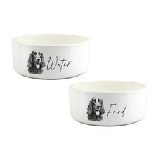 Cocker Spaniel Pet Bowl Set -