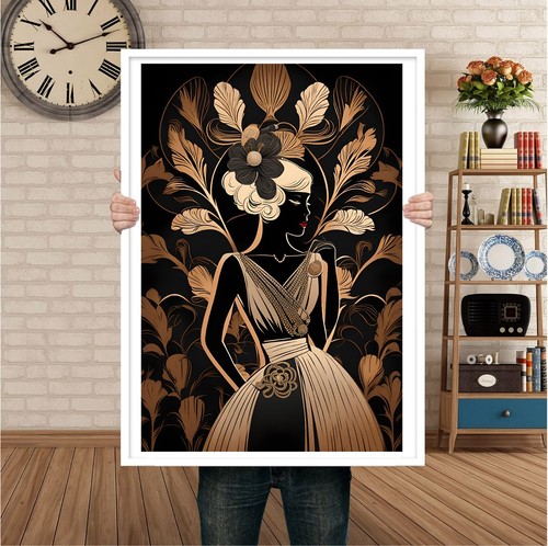 Art deco wall poster - art,