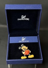 Signed Swarovski Disney Mickey Mouse Brooch Pin NEW with Box