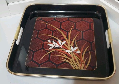 Vintage 1970s tray black - 1970s,