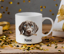 Weimaraner Dog Peeping Puppy