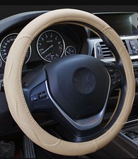 Steering Wheel Cover Beige PU