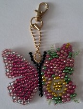 Butterfly Sparkly Multicoloured keyring/ bag charms