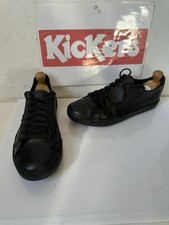 Kickers Black Leather Sneakers Shoes Size UK 8 EU 42