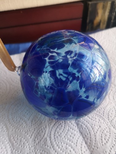 Hanging ball blue glass - hanging,