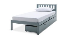 Ronnie Single Bed Frame and Drawer - Duck Egg Blue