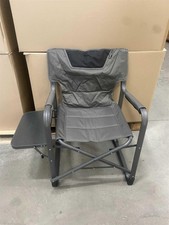 DOMETIC FORTE CHAIR WITH TABLE FOLDING HEAVY DUTY 180KG CAMPING ORE GREY SECOND