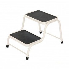 NEW! Double Caravan Step Stool Steel Non Slip Rubber Tread Safety