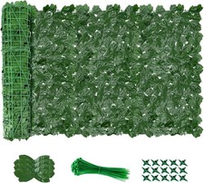 AGJIDSO Artificial Ivy Fence 3x1m Privacy Hedge Maple Leaves Garden Balcony