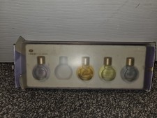 Vintage Set of 4 miniature perfumes Toujours L'aimant Tweed White Satin 