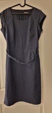 Ladies Sophisticated TM Lewin Pinstriped Dress Size 16 Free Postage