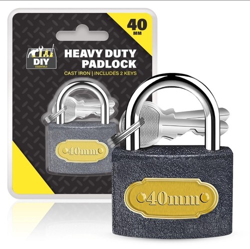 1pk padlock 40mm heavy duty - padlock,