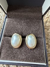 Christian Dior Oval Faux Pearl