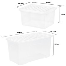 Clear plastic container 37l - clear,