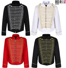 Men's Military Drummer Parade Jacket - Marching Band Stage Wear Long Sleeve Coat