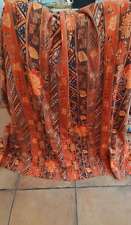 Vintage Curtains.Inca.Nouveau Fabrics.1986. Rust,brown,orange. 52" drop x 104"