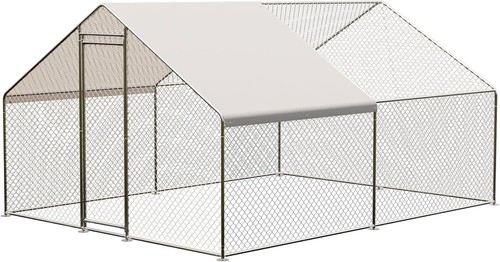 Metal chicken coop - with, run
