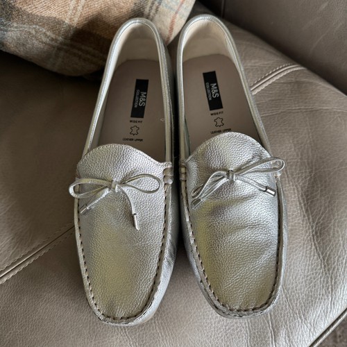 Marks spencer silver leather - &,