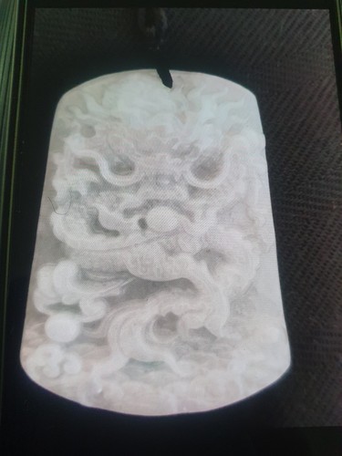 Large carved jade dragon - large,