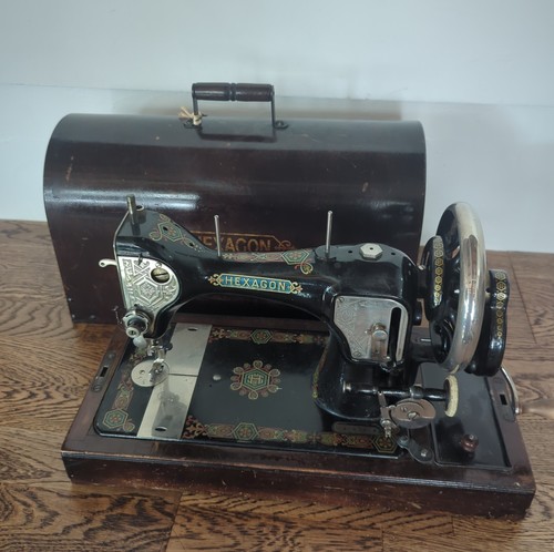 Vintage hexagon hand crank - vintage,